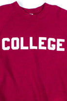 Burgundy College Sweatshirt 1
