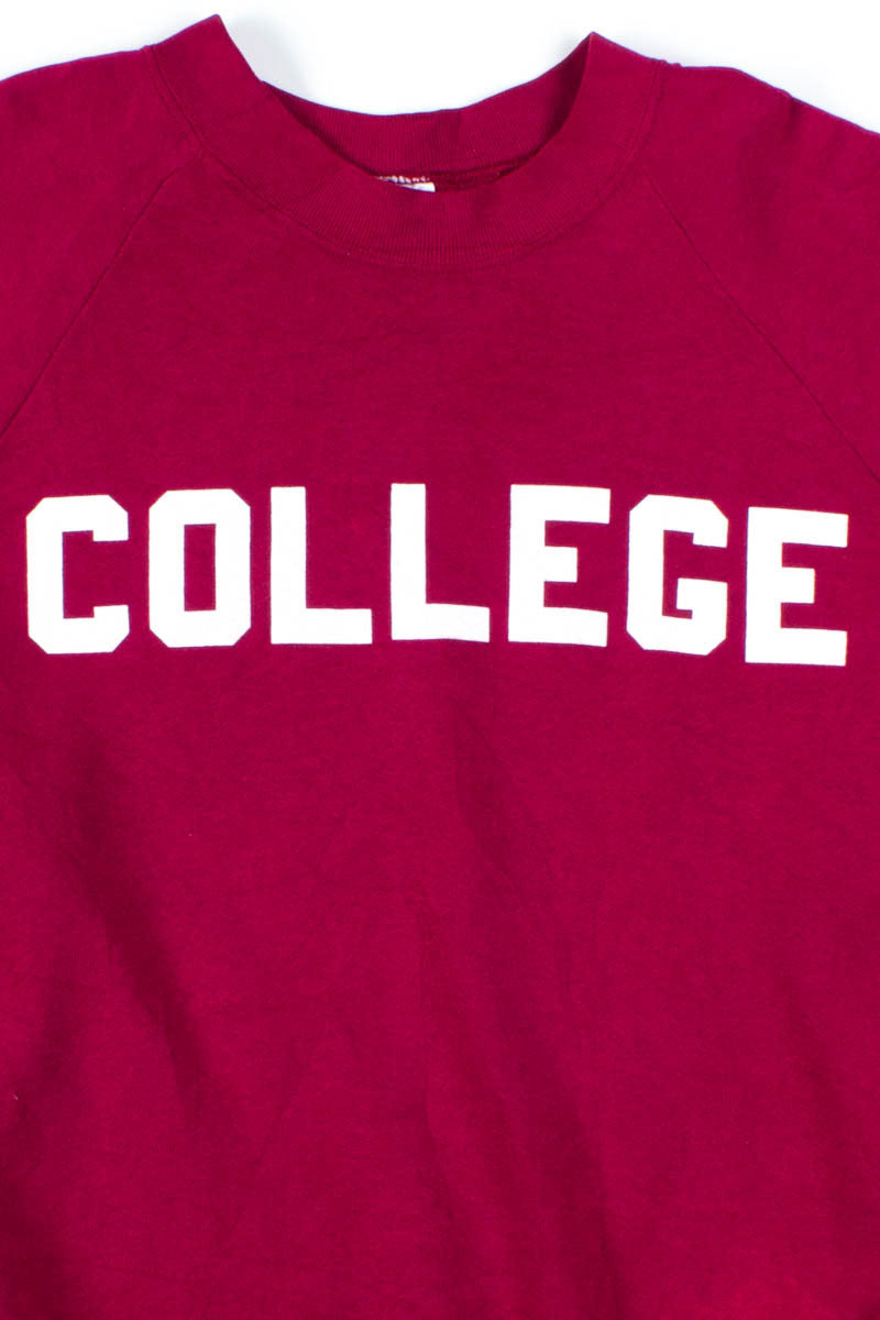 Burgundy College Sweatshirt 1