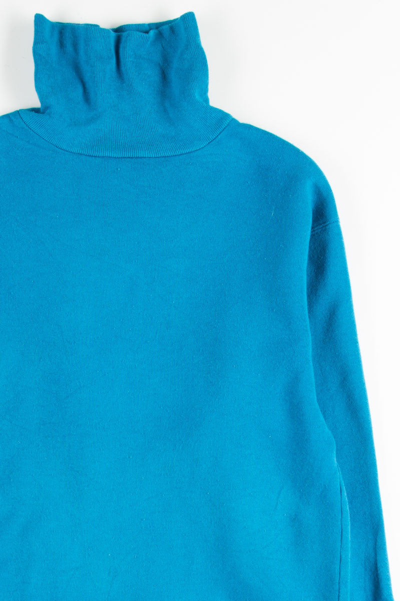 Teal Turtleneck Sweatshirt