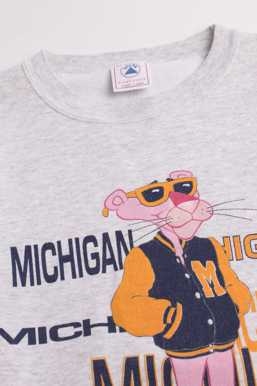 Michigan Pink Panthor Vintage Sweatshirt