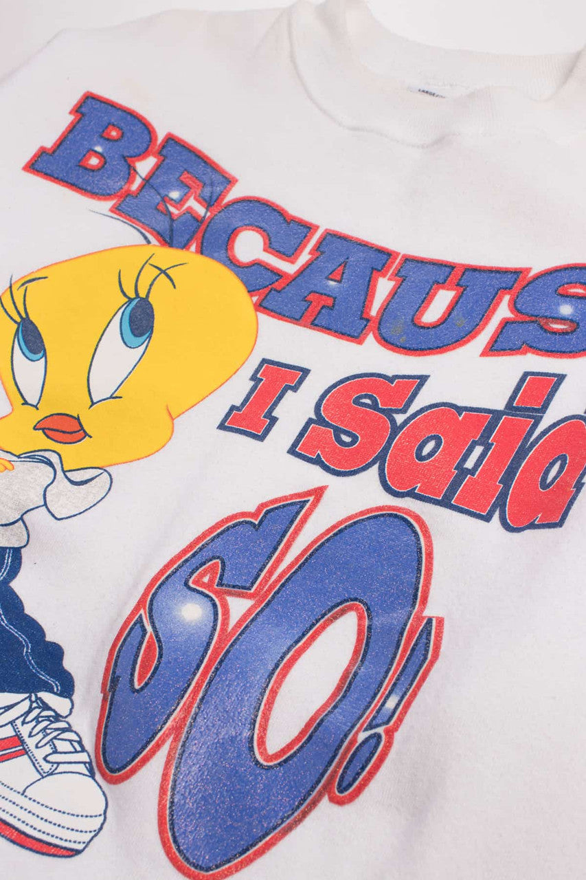 Tweety Bird Glitter Print Sweatshirt