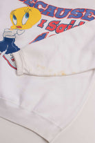 Tweety Bird Glitter Print Sweatshirt