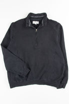 Black Zip Up Pullover Sweatshirt