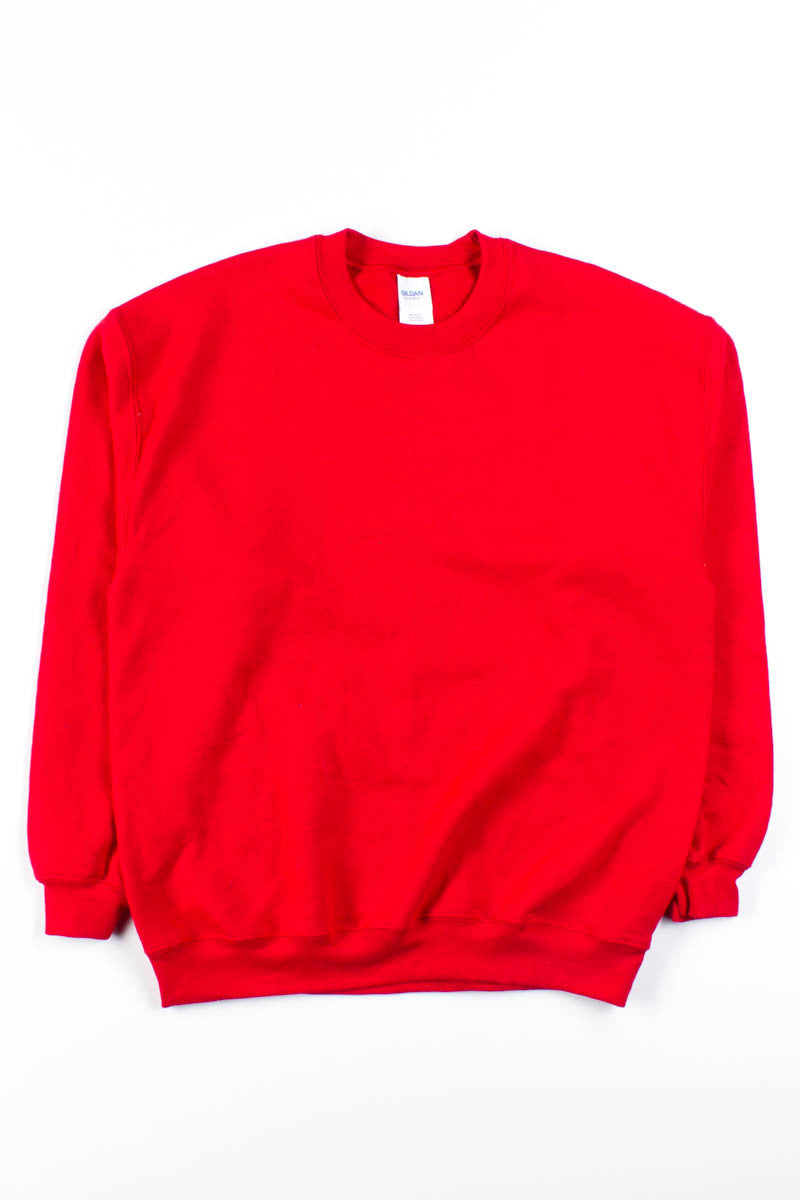 Bright Red Basic Sweatshirt