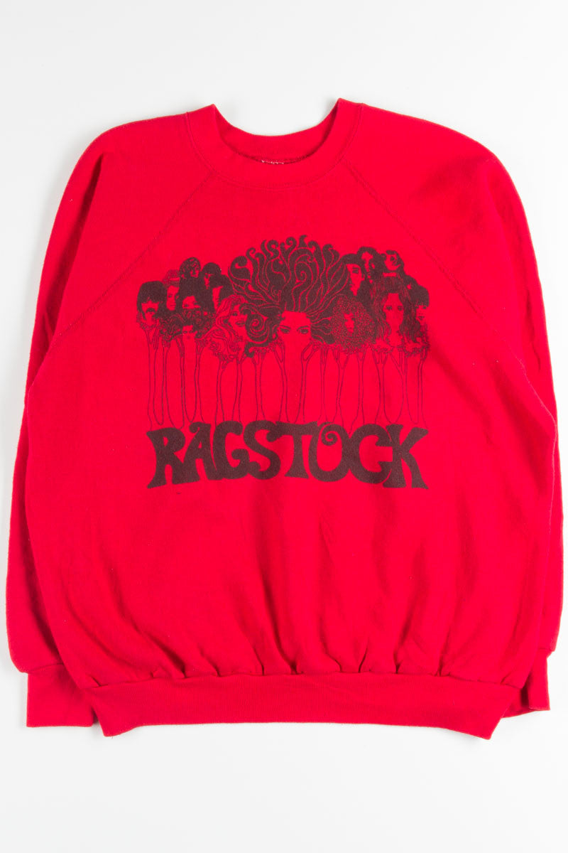 Red Ragstock Forest People Print Sweatshirt 1