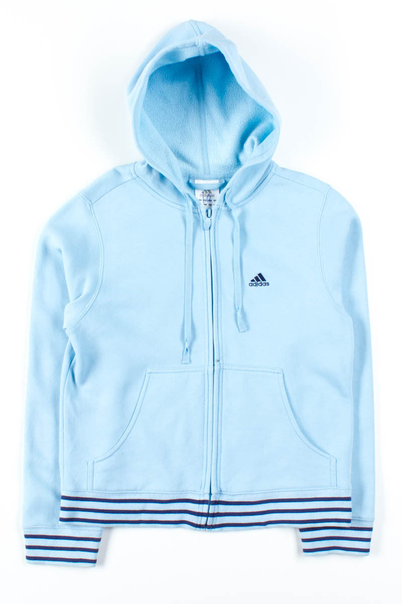 Light Blue Adidas Zip Hoodie