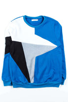 Blue Color Block Sweatshirt