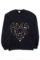 Button Heart Sweatshirt