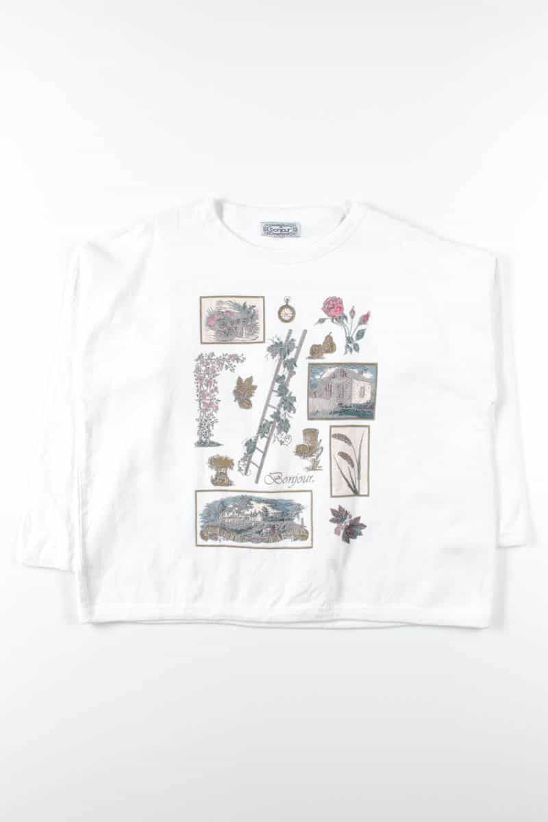 Bonjour Canvas Sweatshirt