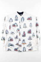 Great Lakes Lighthouses Button Up Sweatshirt