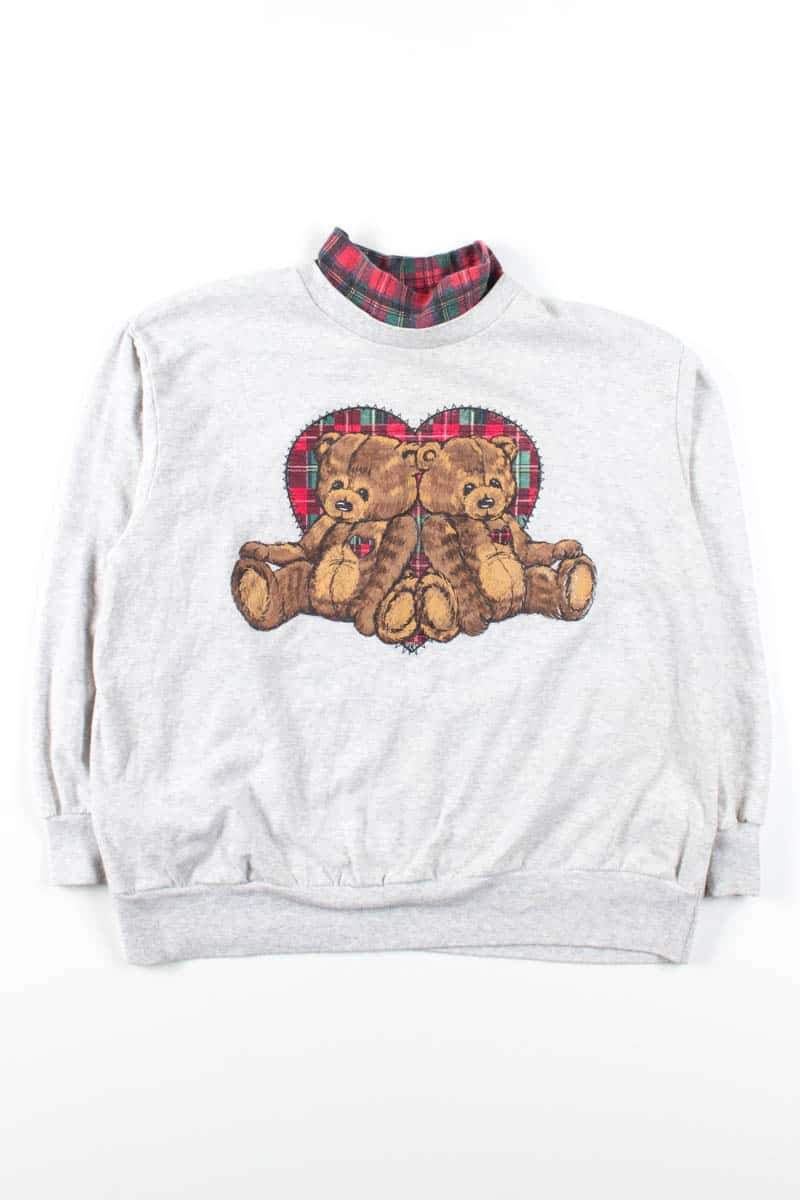 Twin Teddies Turtleneck Sweatshirt
