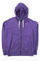 Purple Polo Zip Hoodie