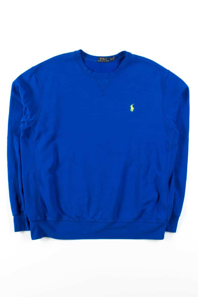 Blue Neon Polo Sweatshirt