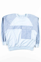 Blue Striped Pocket Sweatshirt