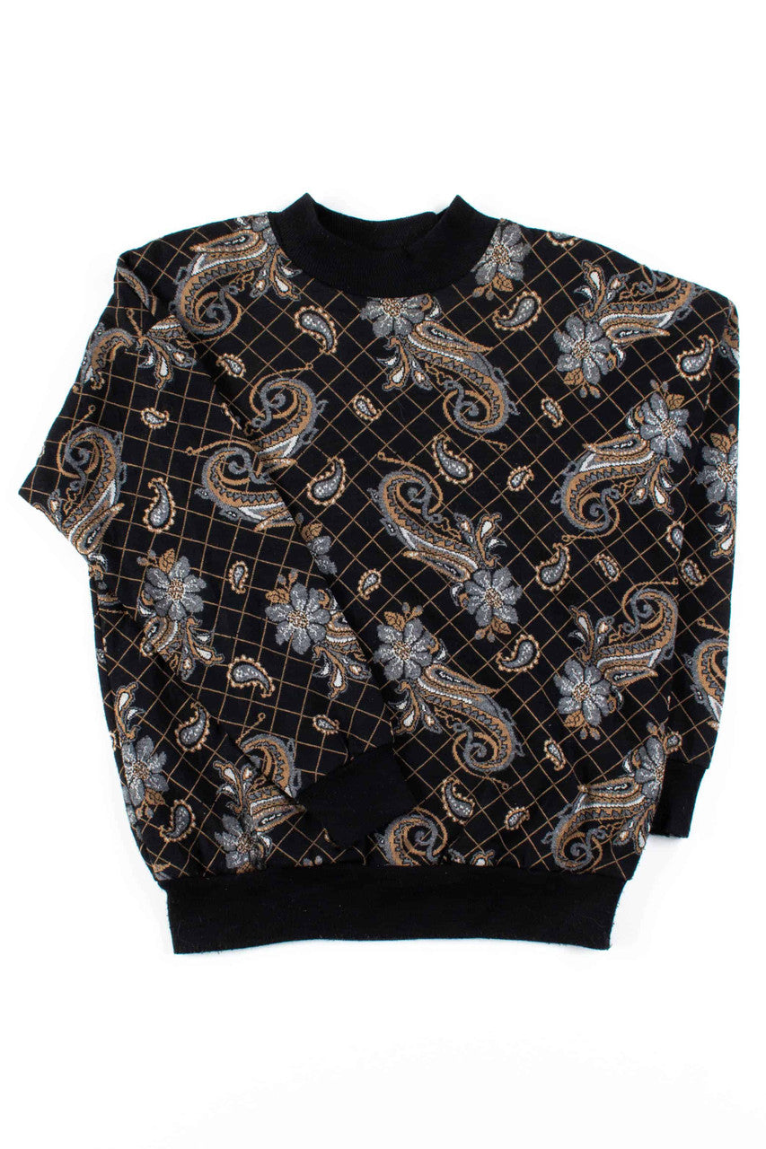 Black Paisley Sweatshirt