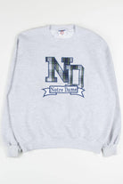 Notre Dame Plaid Letters Sweatshirt
