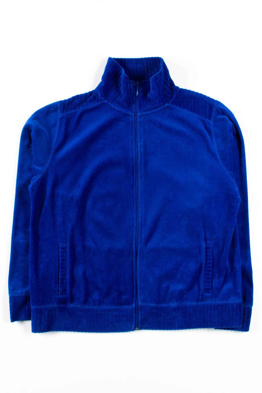 Blue Velvet Zip Up Sweatshirt