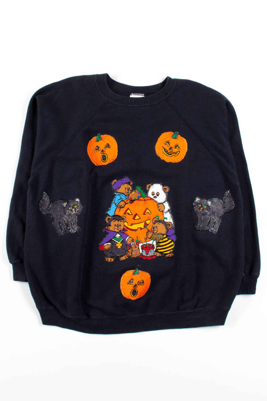 Hand Decorated Halloween Sweatshirt