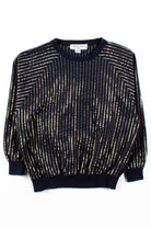 Metallic Gold Striped Sweatshirt