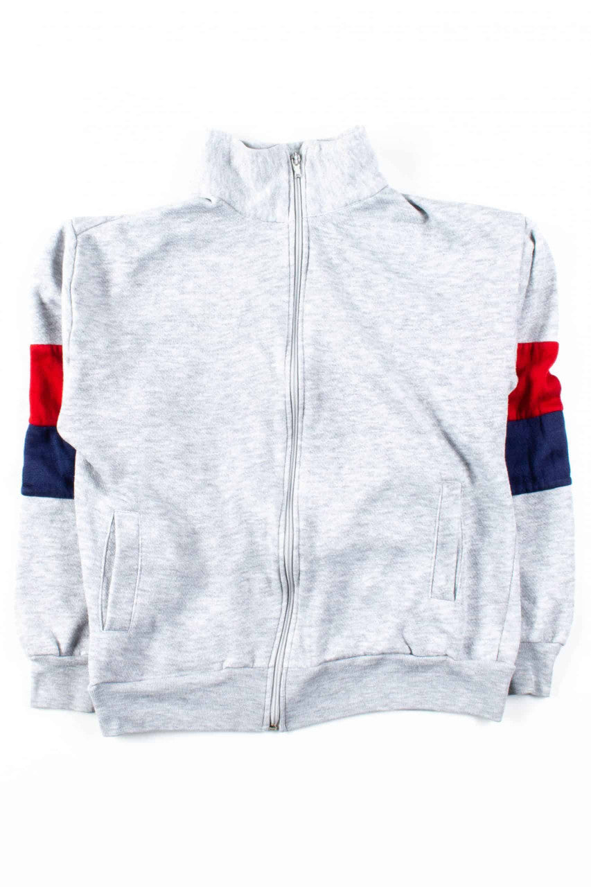 Grey Vintage Zip Up Sweatshirt