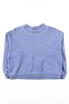Lavender Ribbed Collar Sweatshirt