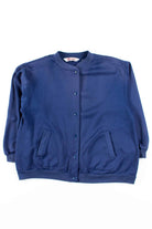 Blue Snap Button Up Sweatshirt