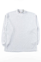 Grey Ribbed Pinstripe Sweatshirt