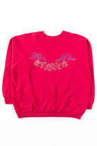 Pink Floral Bead Sweatshirt