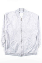 Grey Low Neck Zip Sweatshirt
