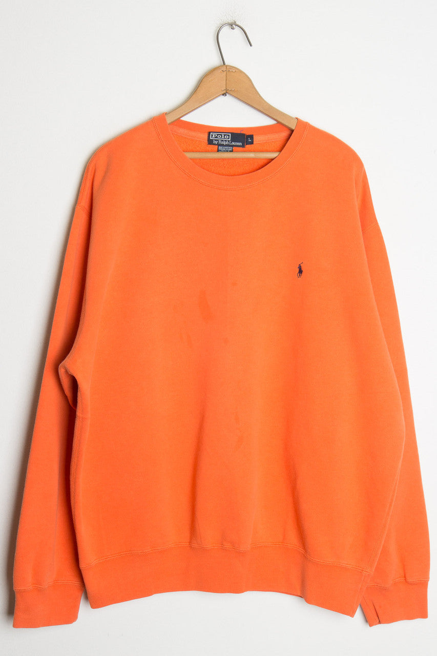 Vintage Orange Polo Sweatshirt