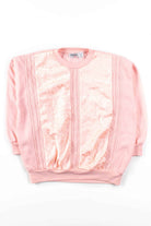 Pink Floral Panel Sweatshirt
