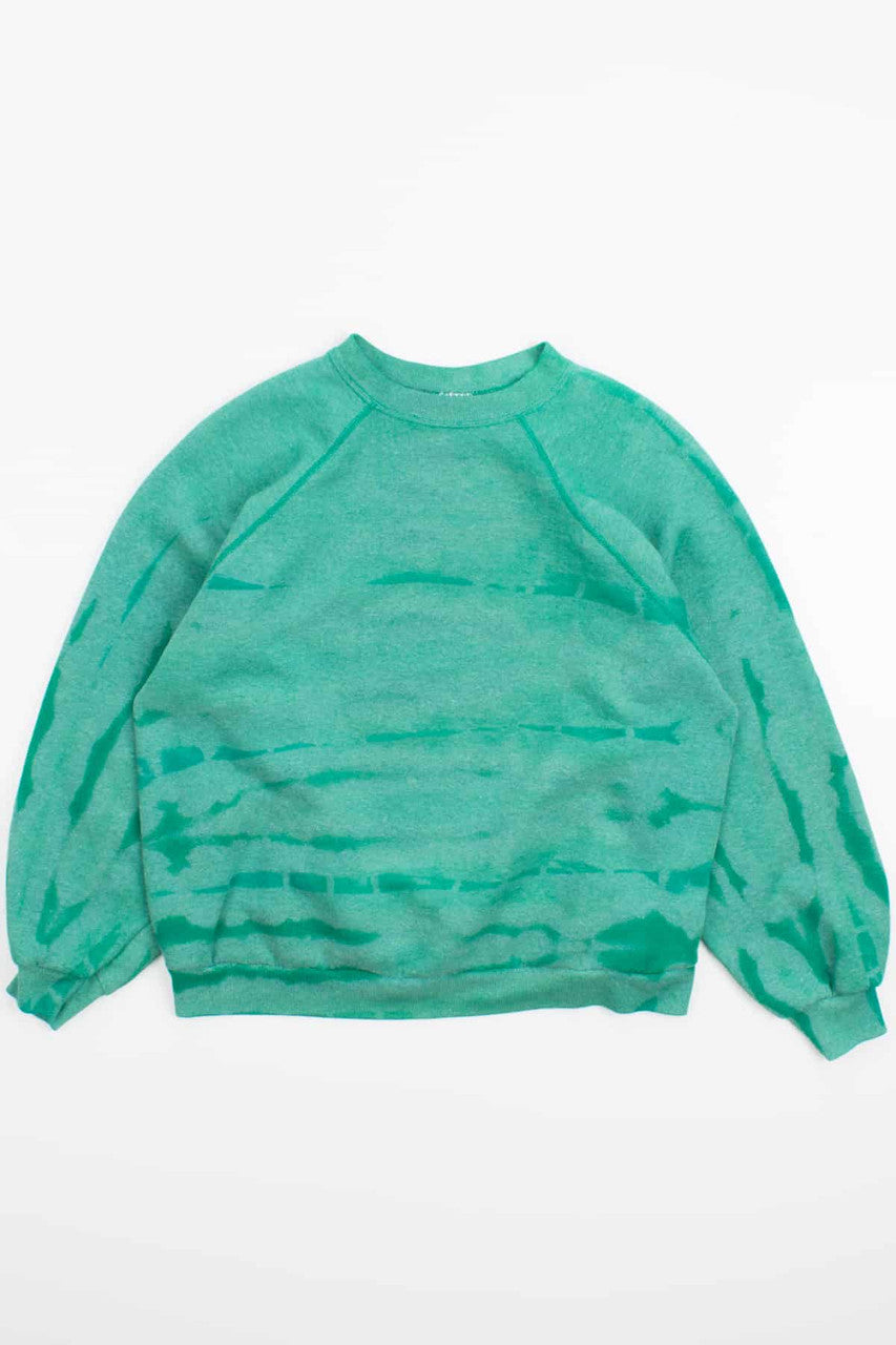 Stripe Bleached Green Vintage Sweatshirt