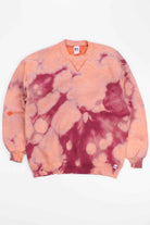 Large Drops Maroon Bleached Vintage Sweatshirt