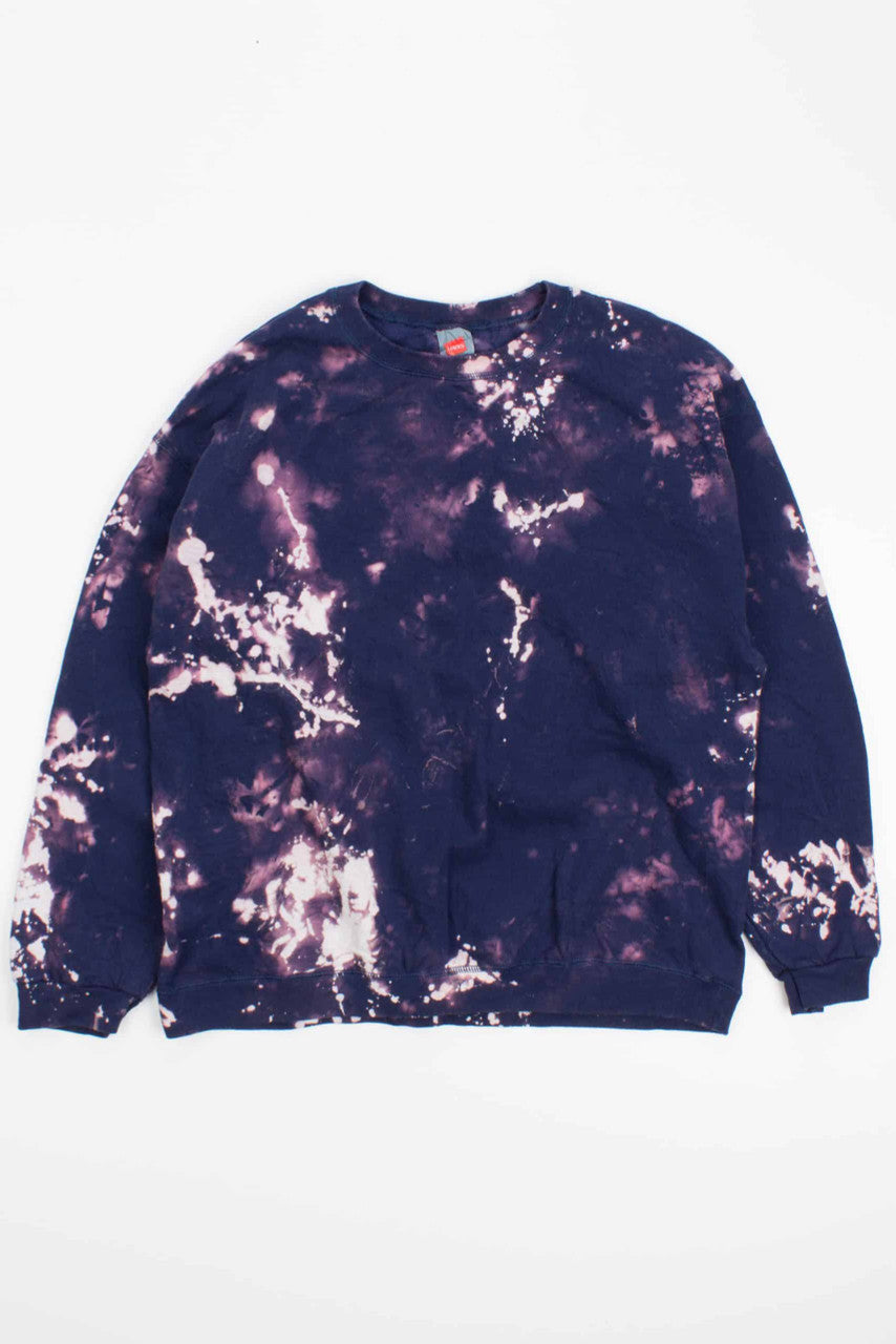 Navy Splatter Bleached Vintage Sweatshirt