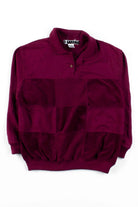 Burgundy Squares Polo Sweatshirt