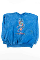 Blue Tie Dye Kokopelli Sweatshirt