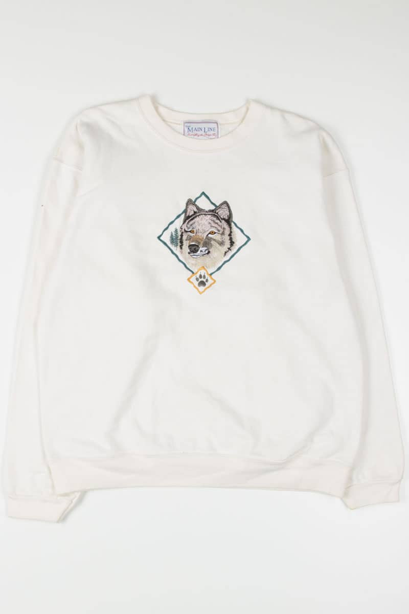 Embroidered Wolf Sweatshirt