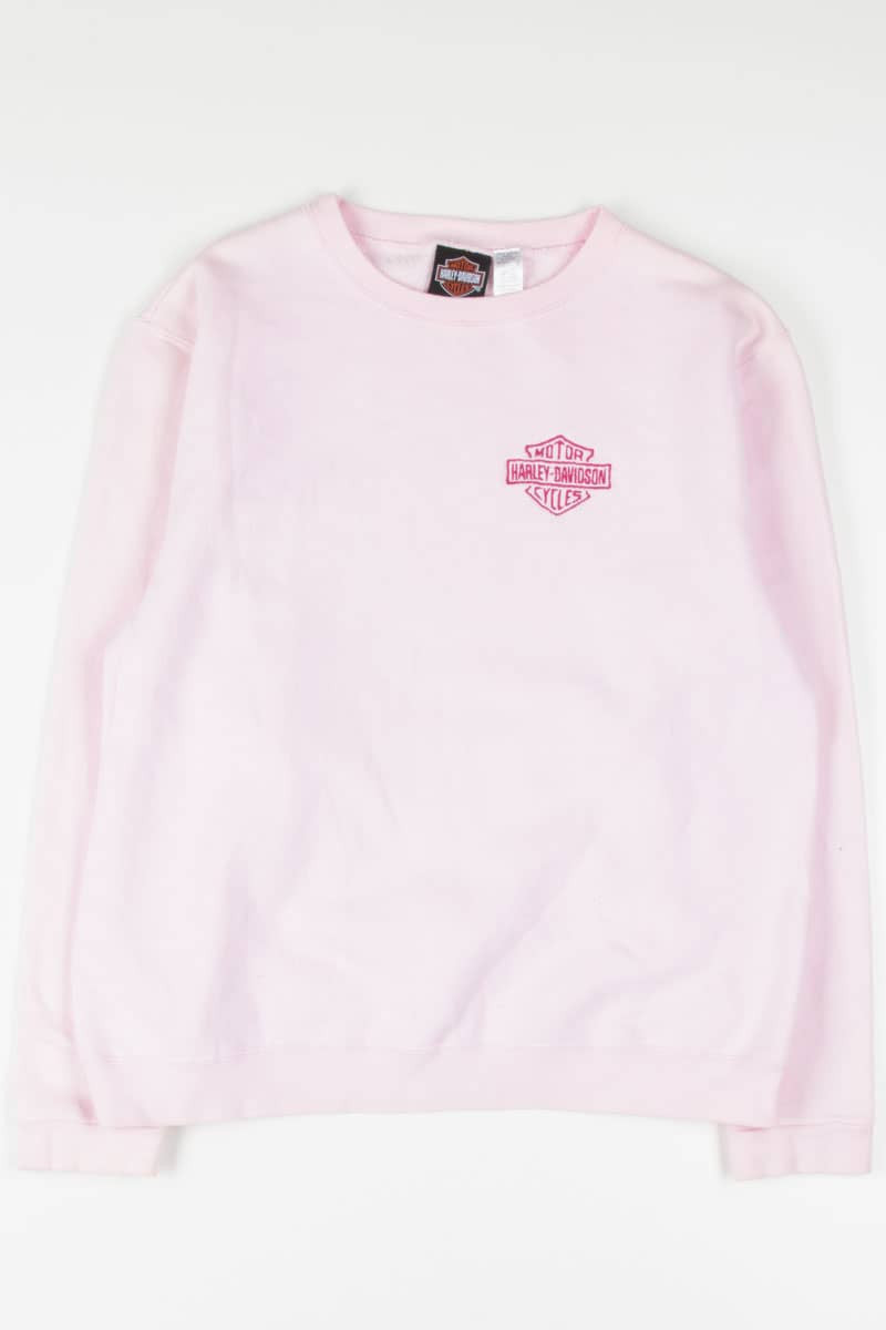 Pink Embroidered Harley-Davidson Sweatshirt