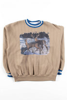 Startled Deer Quilted Sweatshirt