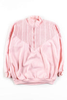 Cable Knit Pink Sweatshirt