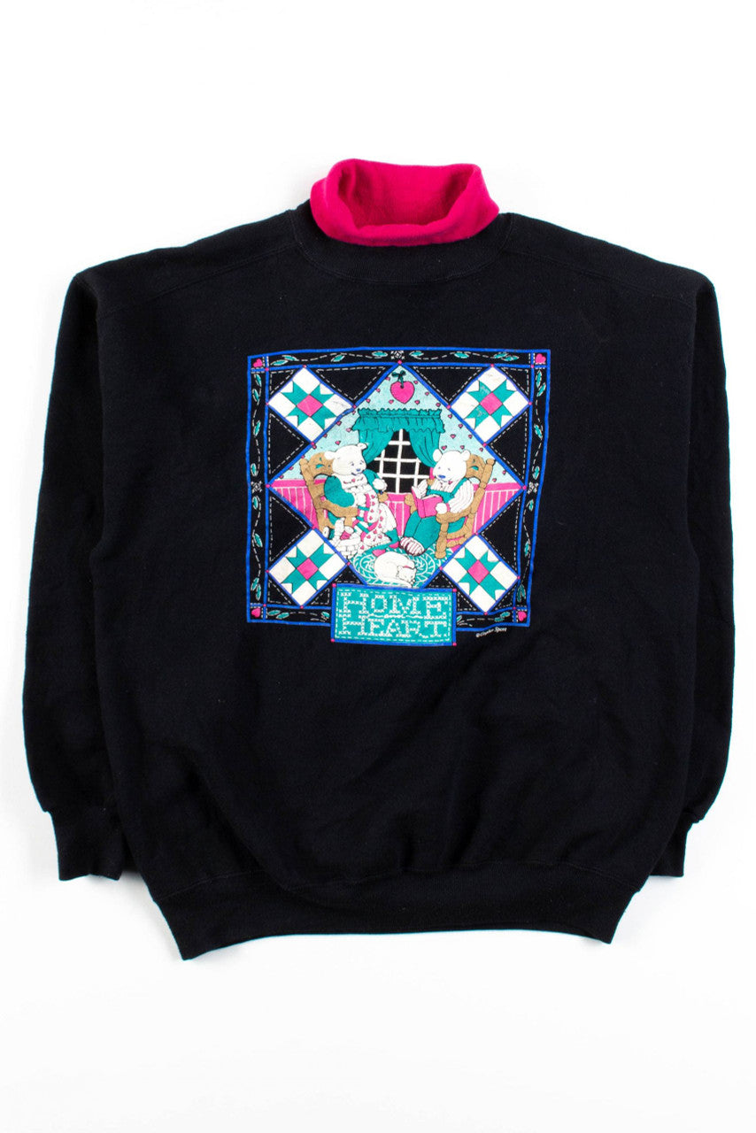Home Heart Turtleneck Sweatshirt