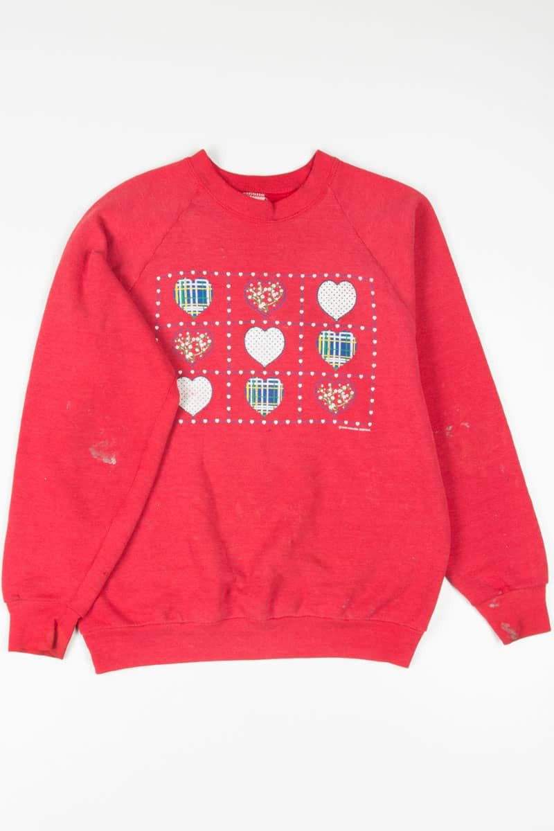 Checkered Hearts Sweatshirt