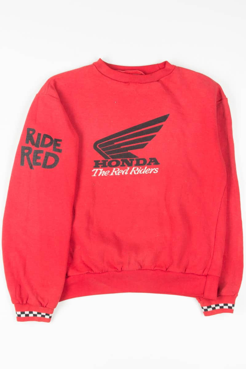 Vintage Honda Red Riding Racing Sweatshirt
