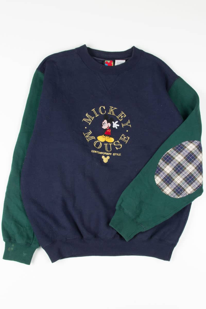 Mickey Mouse Contemporary Style Colorblocked Sweatshirt