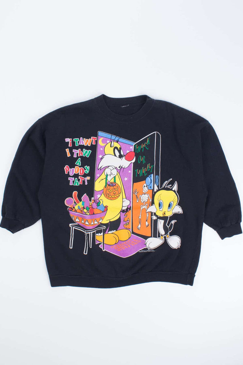 3/4 Sleeve Looney Tunes Halloween Sweatshirt 95'