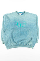 Green Stonewashed Cave Paintings Sweatshirt
