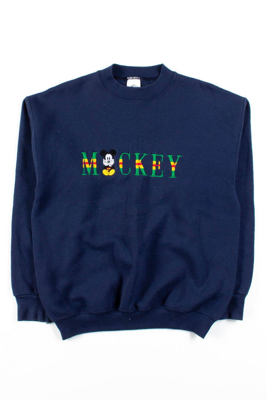 Striped Letter Mickey Sweatshirt