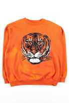 Orange Tiger Face Sweatshirt