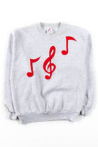 Grey Musical Notes Sweatshirt