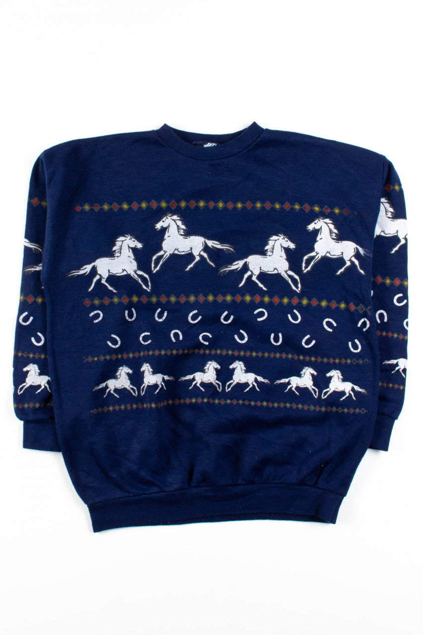 Horse Stripes Sweatshirt